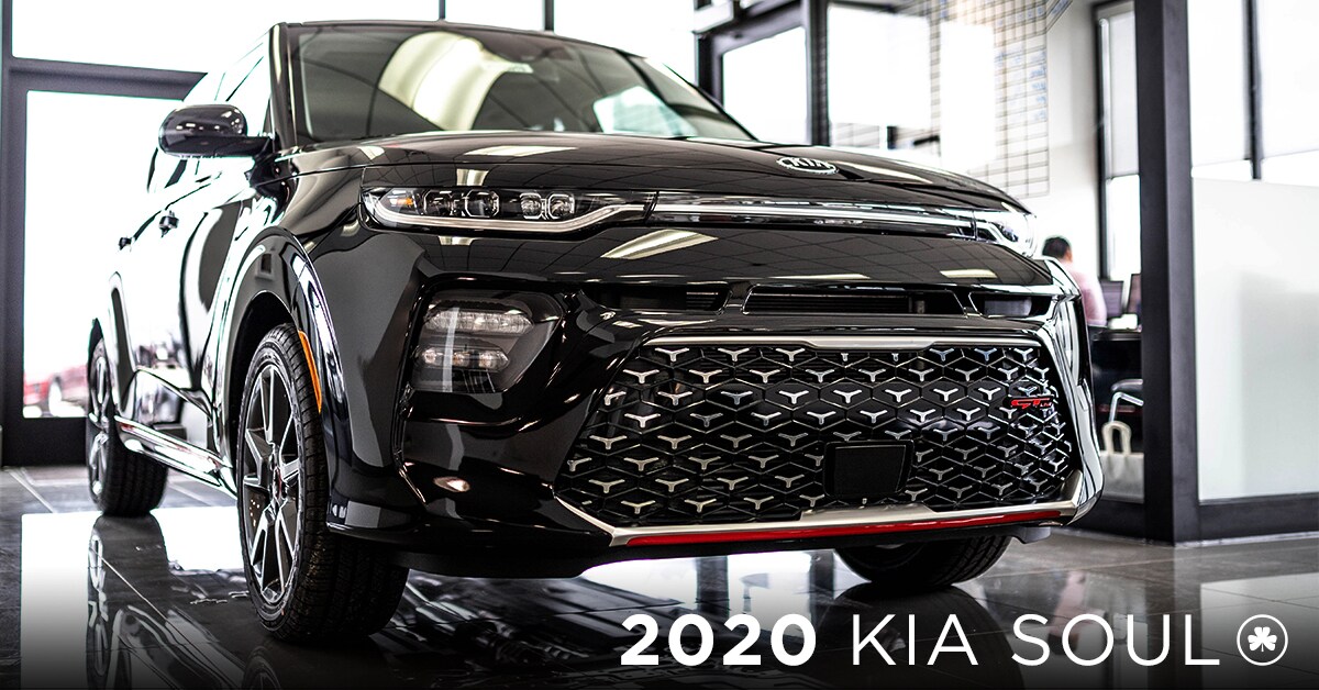 2020 Black Kia Soul Parked