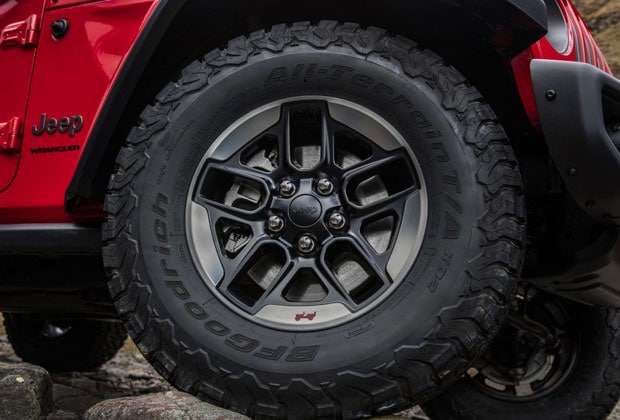 Tires on the 2019 Jeep Wrangler