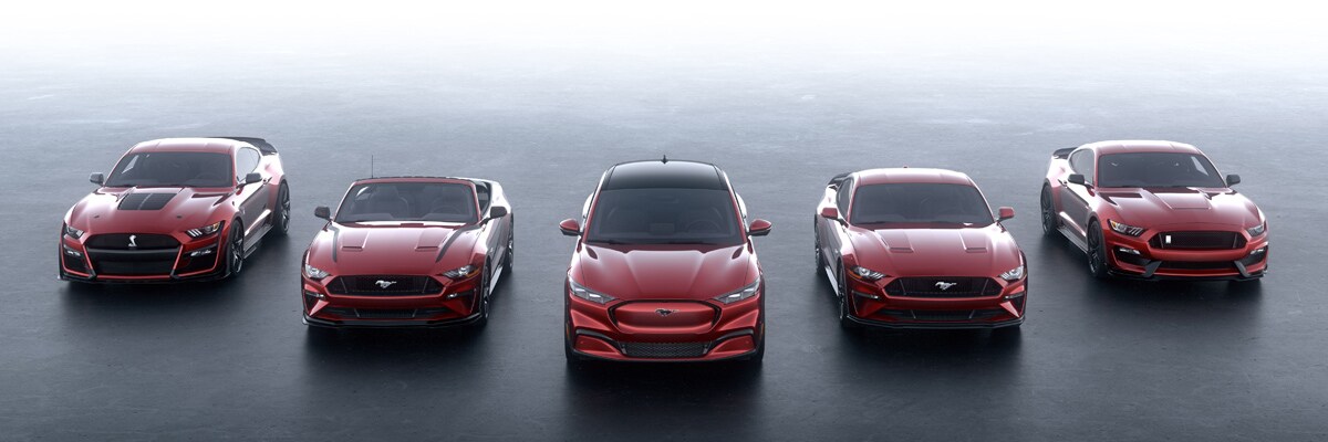 Red 2021 Ford Mustang Lineup