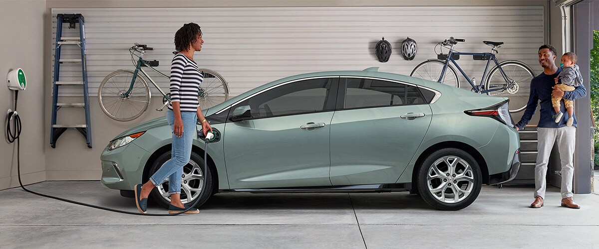 Family charging their 2019 Chevy Volt