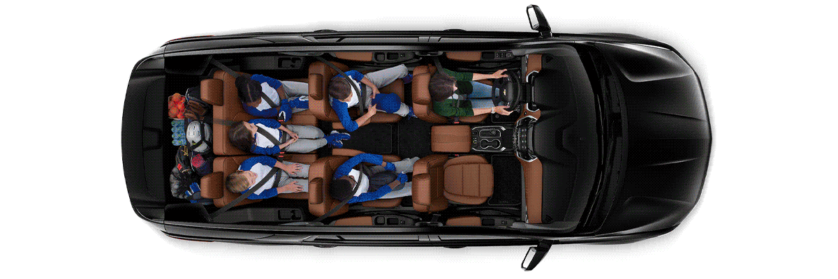 2020 Chevy Traverse two-tone leather interior