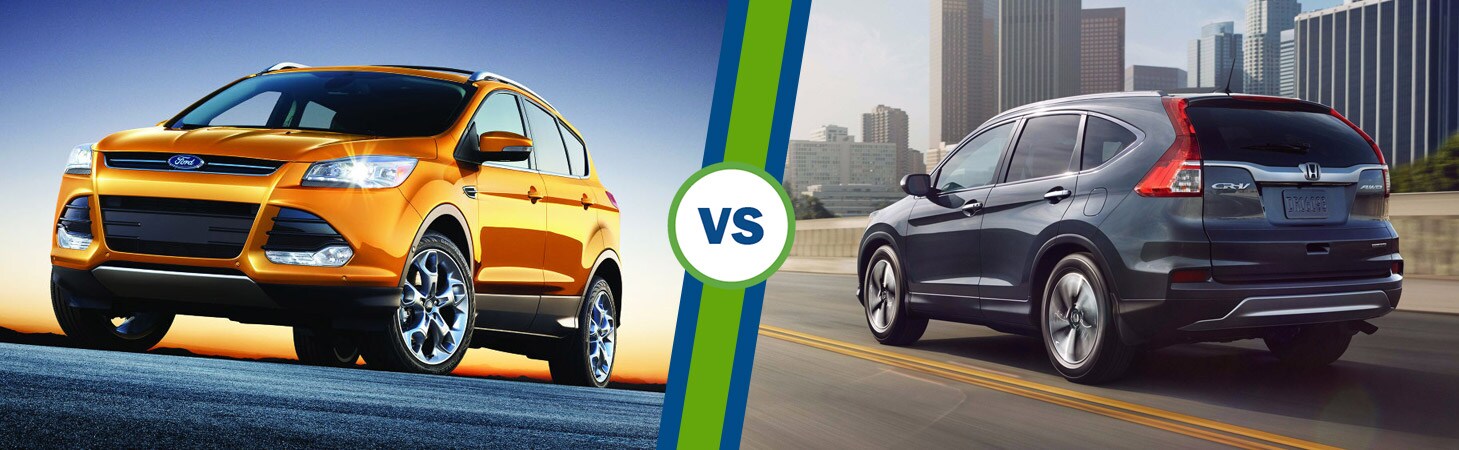 2016 ford escape and CRV driving