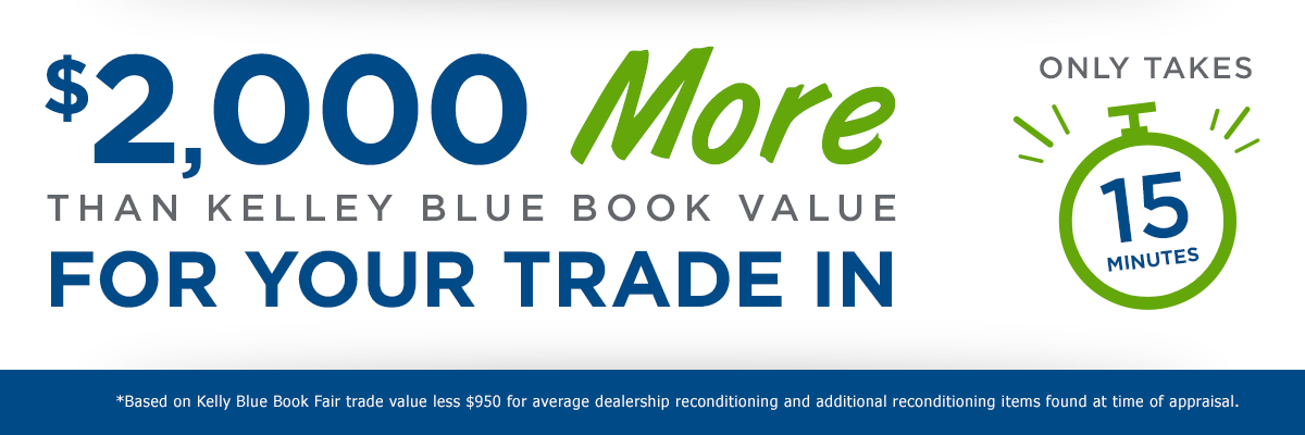 Trade in Offer 2k over KBB value