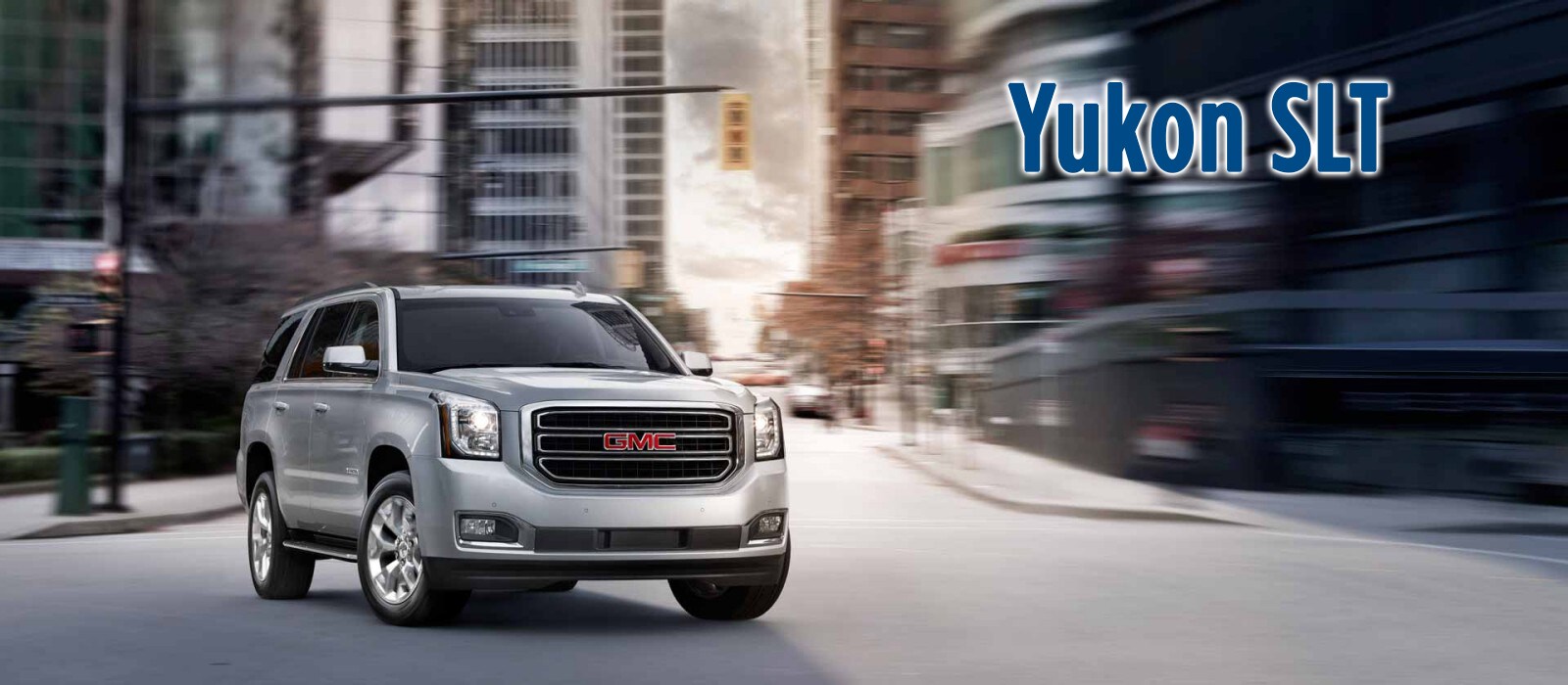 Silver GMC Yukon SlT Front Angle