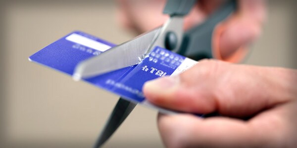 Cutting credit card