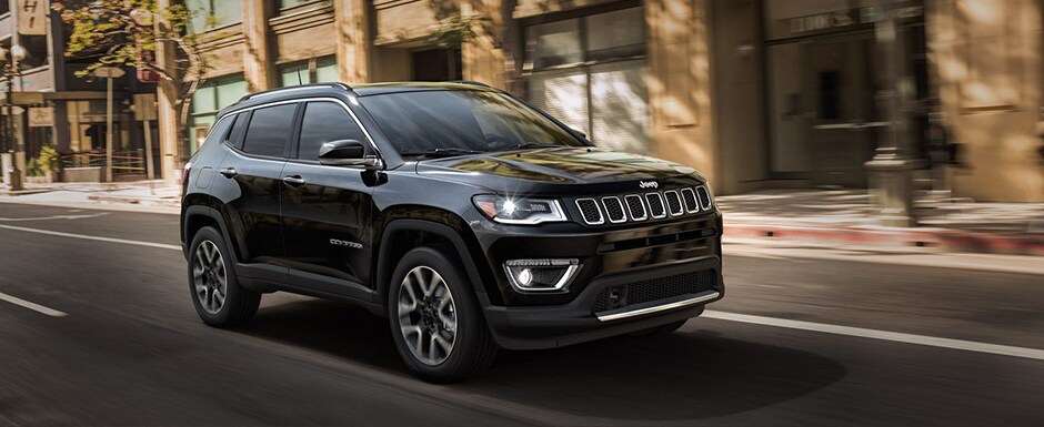 Black Jeep Compass Front Angle