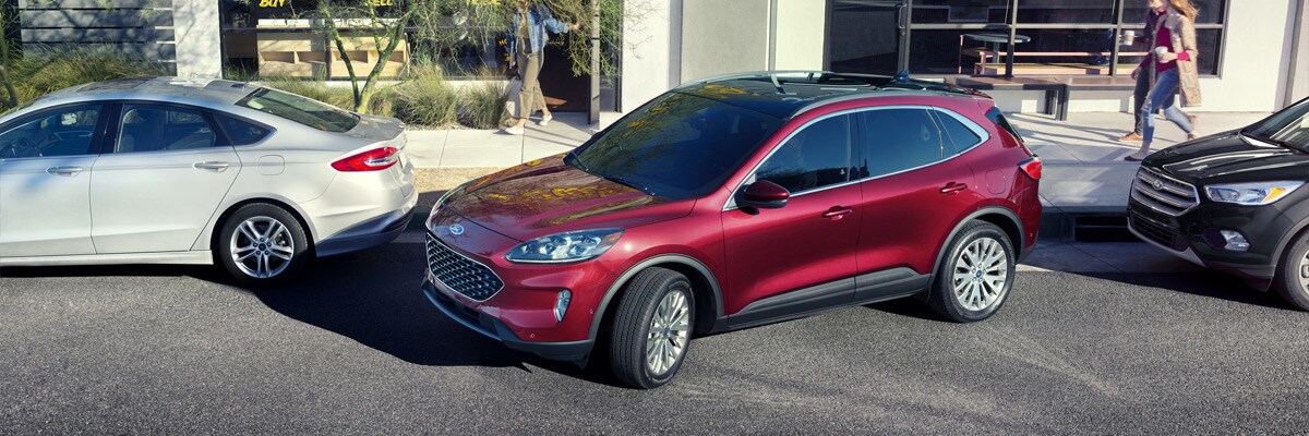 Red 2021 Ford Escape Parking
