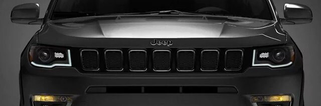 Black Jeep Font Head lights view