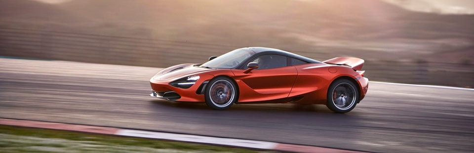 McLaren 720S on the race track