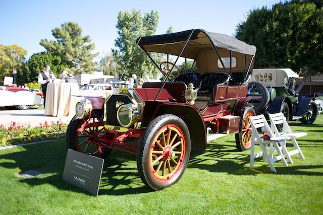 Vintage cars on display at the Concours d'Elegance