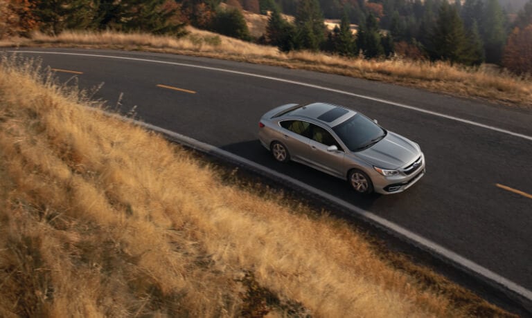 2020 Subaru legacy Birds Eye View While Driving on Highway