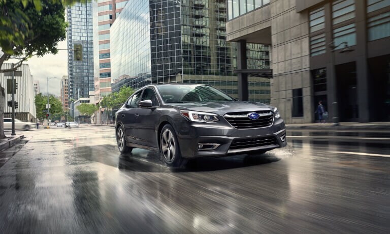 2022 Subaru Legacy driving through city streets