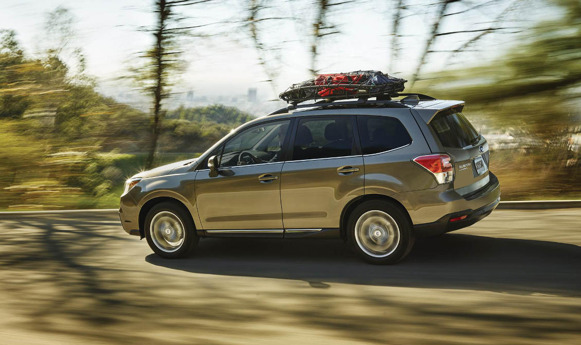 2018 Subaru Forester A 2018 Subaru Forester driving along a road