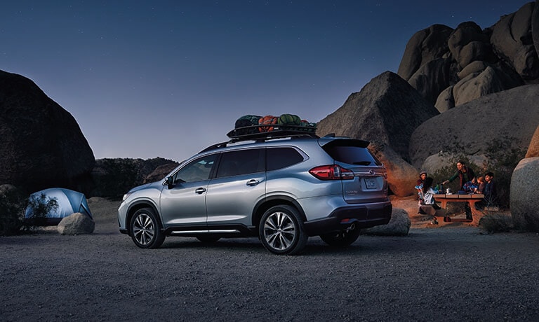 2021 Subaru Ascent camping at night