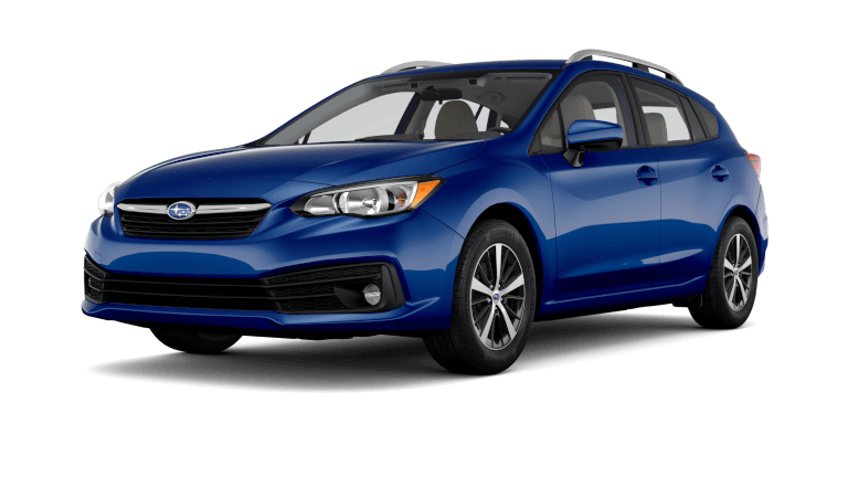 2022 Subaru Impreza Premium Hatchback in sapphire blue pearl