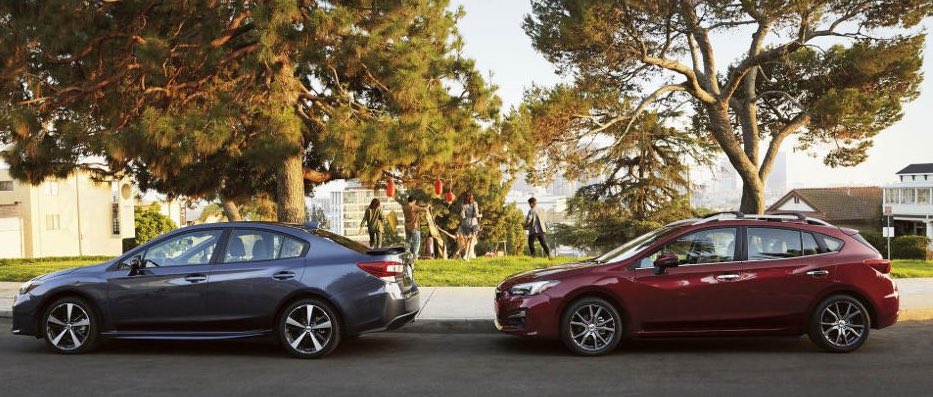2019 Subaru Trims parked near the tree