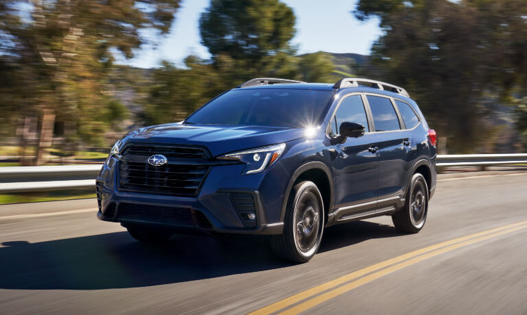 2023 Subaru Ascent Exterior Driving On Blurred Curve