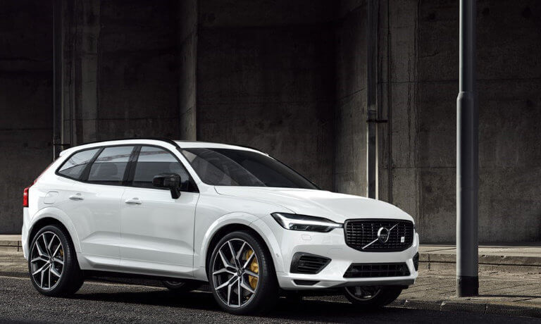 2020 Volvo XC60 in white parked on the side of the street