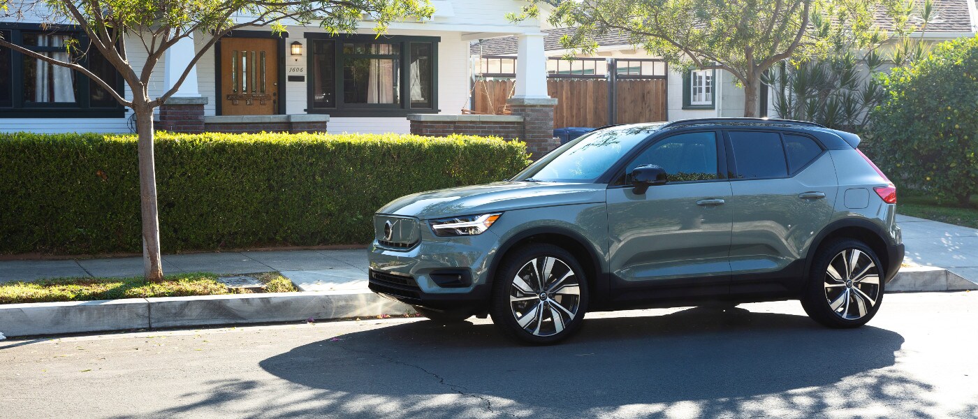 2022 Volvo XC40 parked outside a home