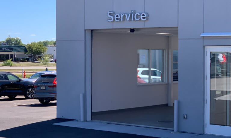McLaughlin Volvo Exterior Service Garage Entrance