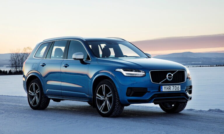 2018 Volvo XC90 parked in a snowy field