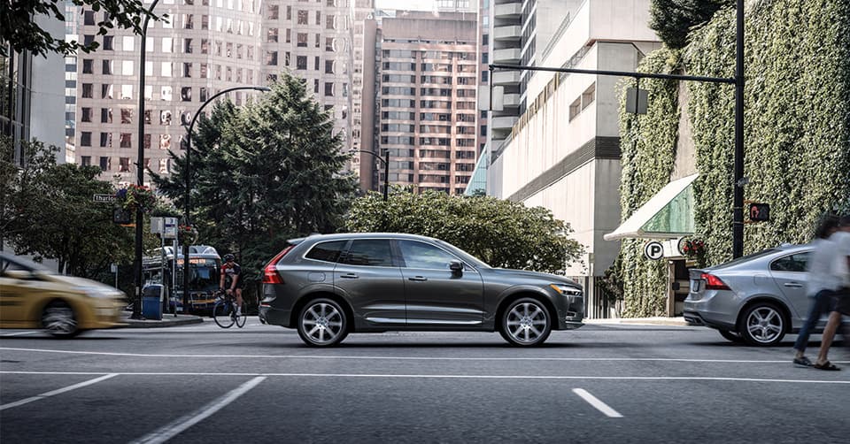 2019 Volvo XC60 Exterior Side shot of a 2019 Volvo XC60 on a street