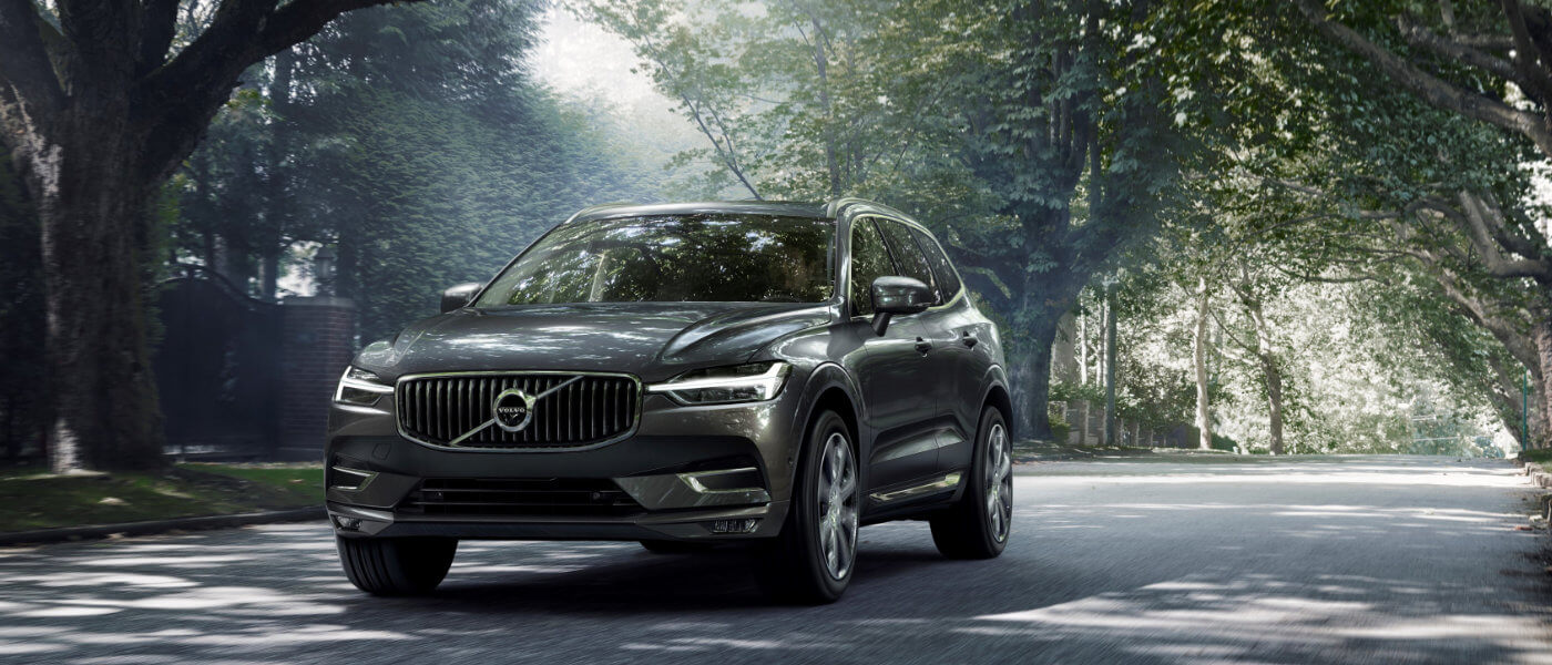 2021 Volvo XC60 in a woodsy neighborhood