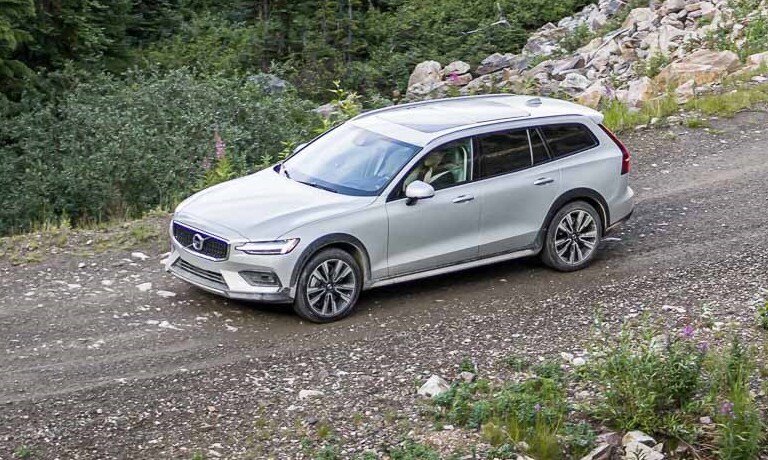 Volvo Driving on a gravel road