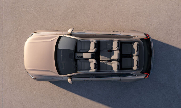 2026 Volvo XC90 Exterior Seating Bird's Eye View