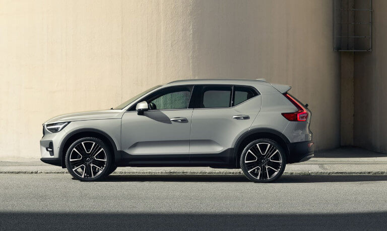 2026 Volvo XC40 Exterior Near Concrete Silo In Sun