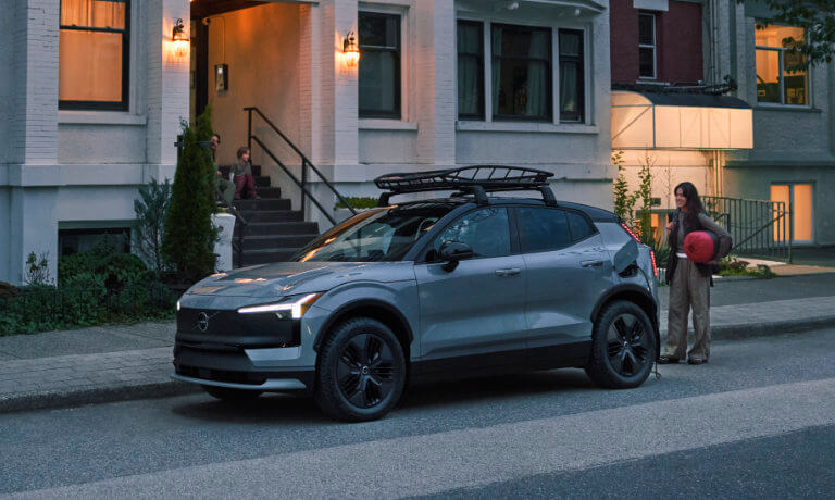2025 Volvo EX30 Exterior Parked In Front Of Apartment