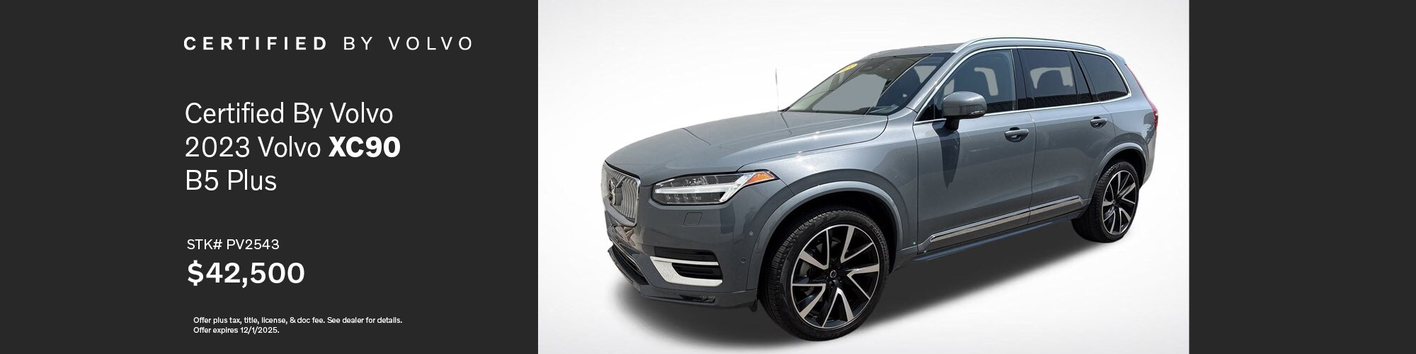 Buy a Certified By Volvo 2023 Volvo XC90 B5 Plus for $42,500 | Stock Number: PV2543