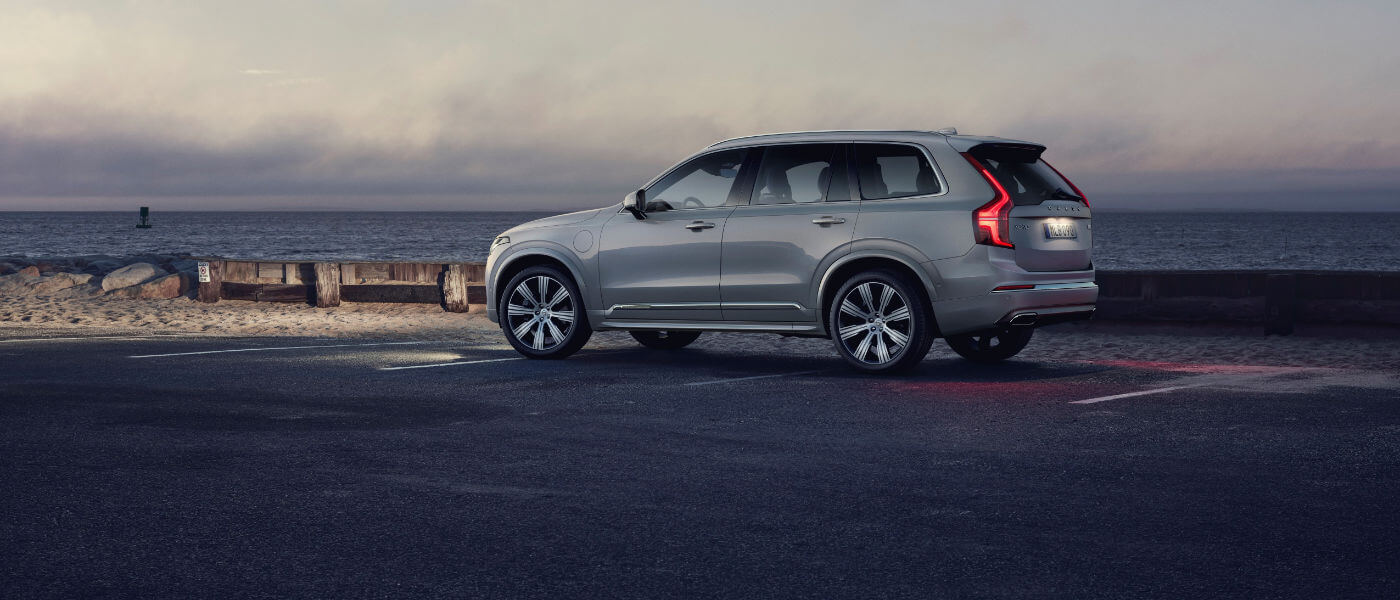 2022 Volvo XC90 Recharge parked by the water