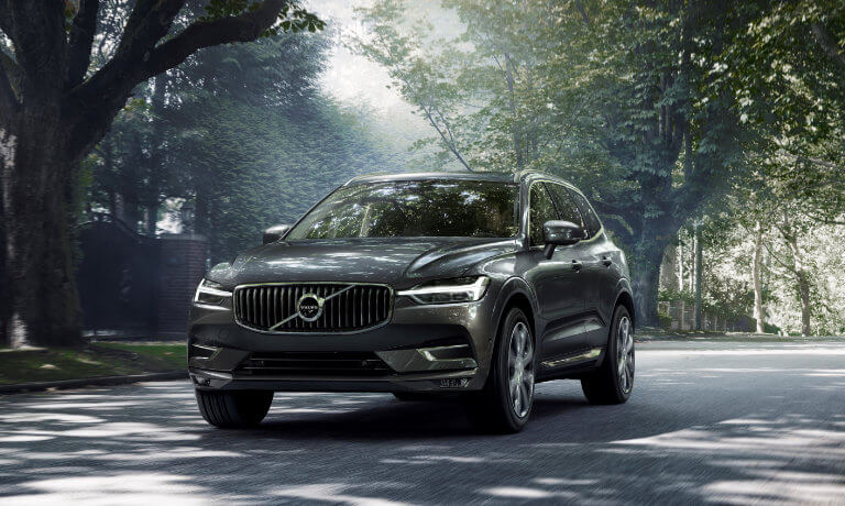 2021 Volvo XC60 driving in a suburb