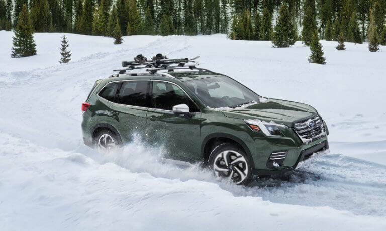 2022 Subaru Forester driving in the snow