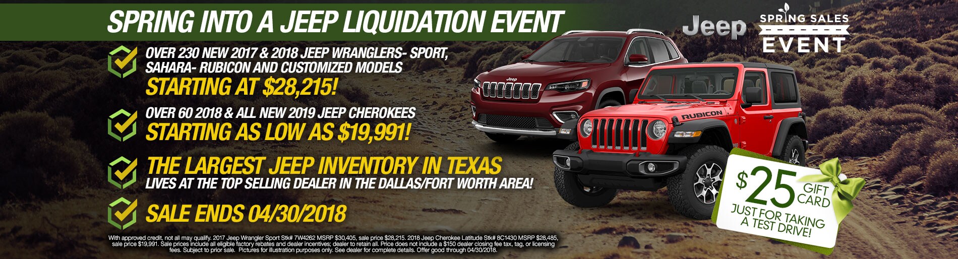 Jeep Liquidation Event