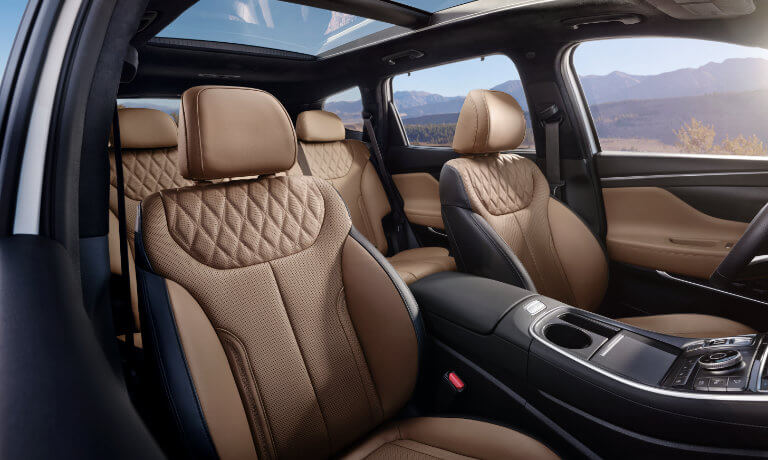 2022 Hyundai Santa Fe interior front to back seating