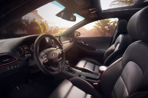 interior of the 2018 Hyundai Elantra GT Sport with Tech Package