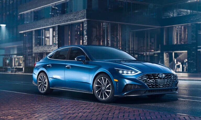 2021 Hyundai Sonata parked on the curb