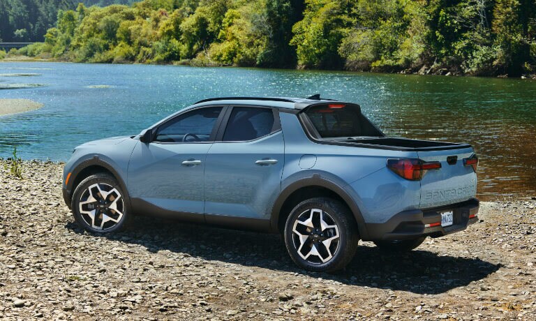 2022 Hyundai Santa Cruz exterior by lake