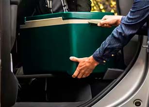 fold-flat load floor with under-seat storage