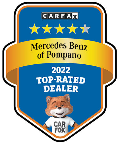 Mercedes-Benz of Pompano Recognized as a CARFAX Top-Rated Dealer 2022 CARFAX Top-Rated Dealer badge