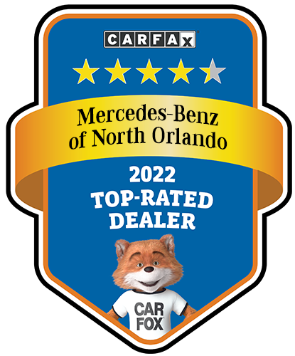 Mercedes-Benz of North Orlando Recognized as a CARFAX Top-Rated Dealer 2022 CARFAX Top-Rated Dealer badge