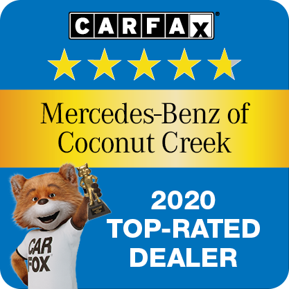 Mercedes-Benz of Coconut Creek Recognized as a CARFAX Top-Rated Dealer 2020 CARFAX Top-Rated Dealer badge
