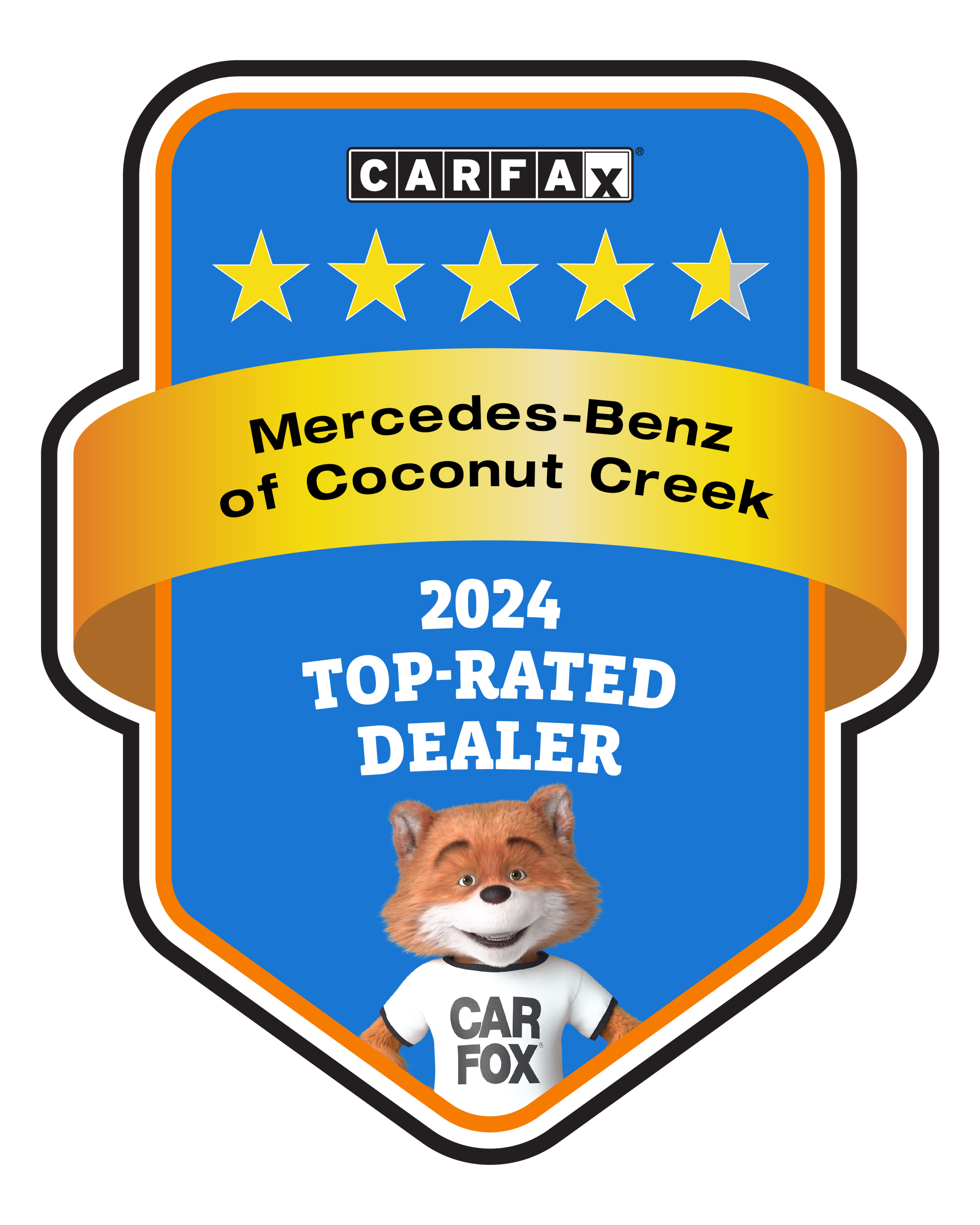 Mercedes-Benz of Coconut Creek CARFAX Top-Rated Dealer badge