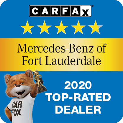 Mercedes-Benz of Fort Lauderdale Recognized as a CARFAX Top-Rated Dealer 2020 CARFAX Top-Rated Dealer badge