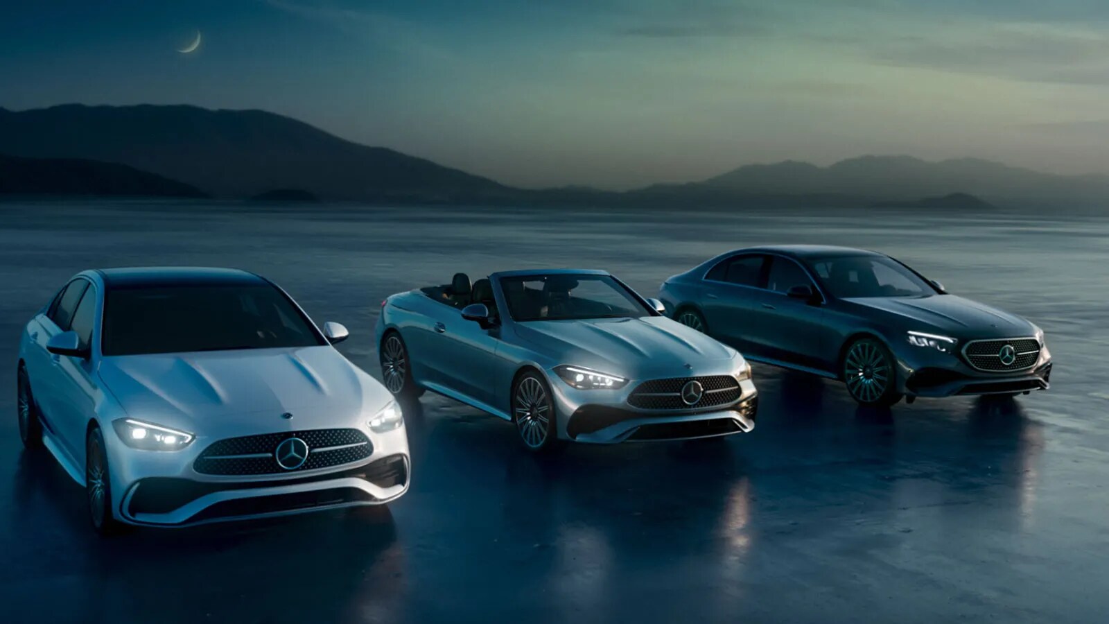 An offering of Mercedes-Benz Vehicles An image of three Mercedes-Benz vehicles