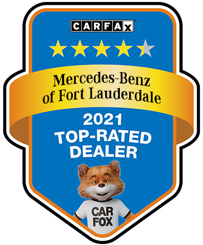 Mercedes-Benz of Fort Lauderdale Recognized as a CARFAX Top-Rated Dealer 2021 CARFAX Top-Rated Dealer badge