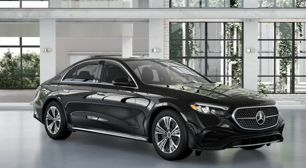 2024%20Mercedes-Benz%20E350%20-%20Black.jpg A black 2023 Mercedes-Benz E350 is shown parked after viewing a used Mercedes-Benz for sale.