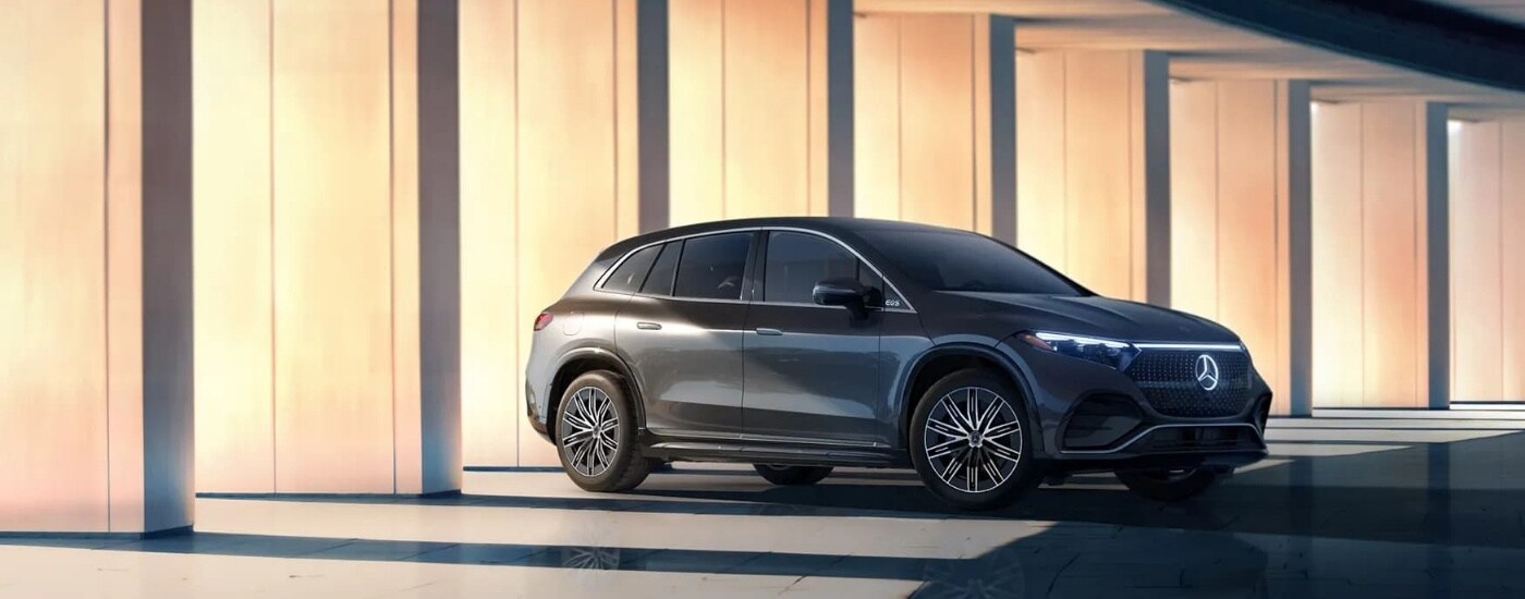 Mercedes-Benz%20Dealer%20Near%20Cottage%20Grove%20-%202024%20Mercedes-Benz%20EQS%20-%20Columns.jpg A grey 2024 Mercedes-Benz EQS is shown from the front at an angle.